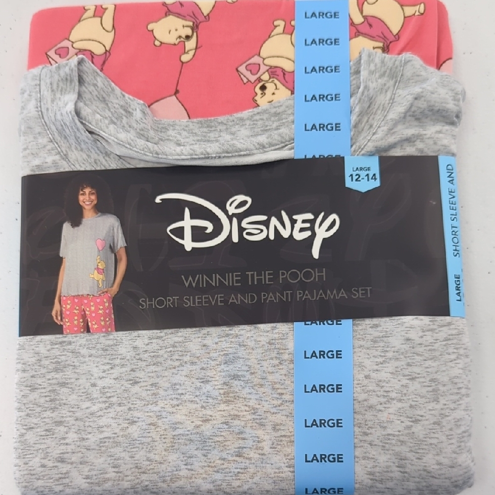 Disney Winnie the Pooh Pajama Set - Gray and Pink